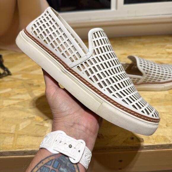 Antonio Melani Slip On Leather Cut Out Slip On Loafers Size 9 - Picture 6 of 9